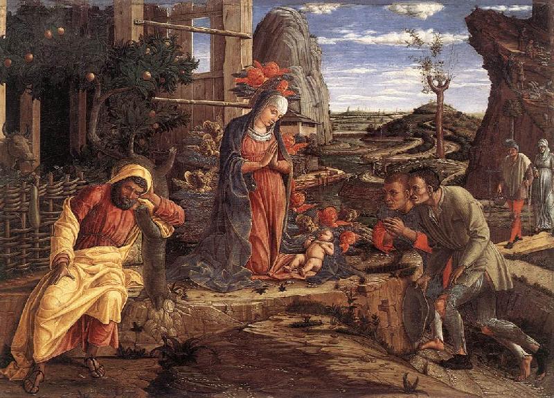 MANTEGNA, Andrea The Adoration of the Shepherds sf Sweden oil painting art